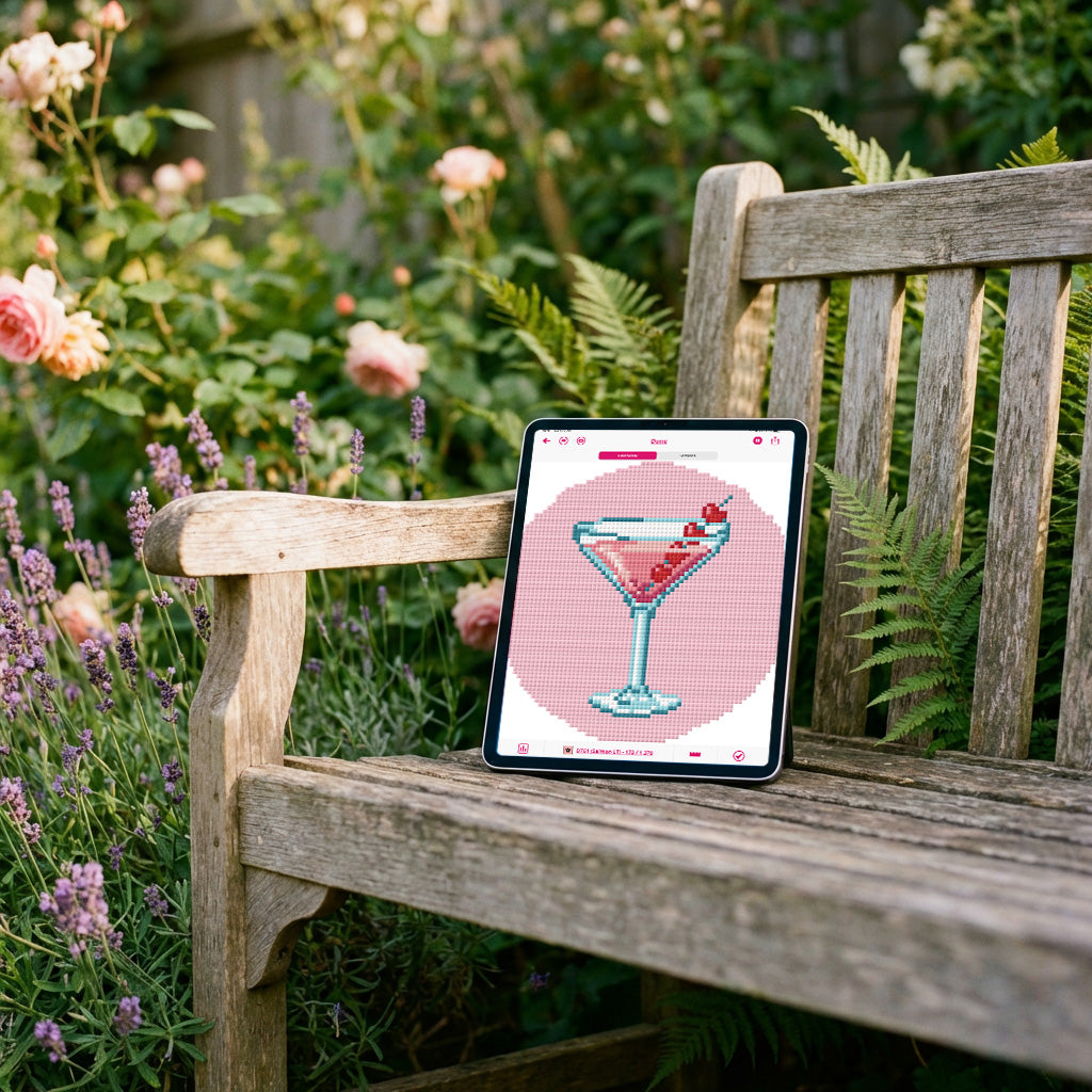 Valentine Martini Needlepoint Pattern