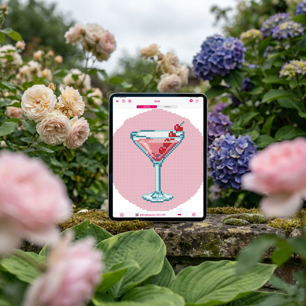 Valentine Martini Needlepoint Pattern