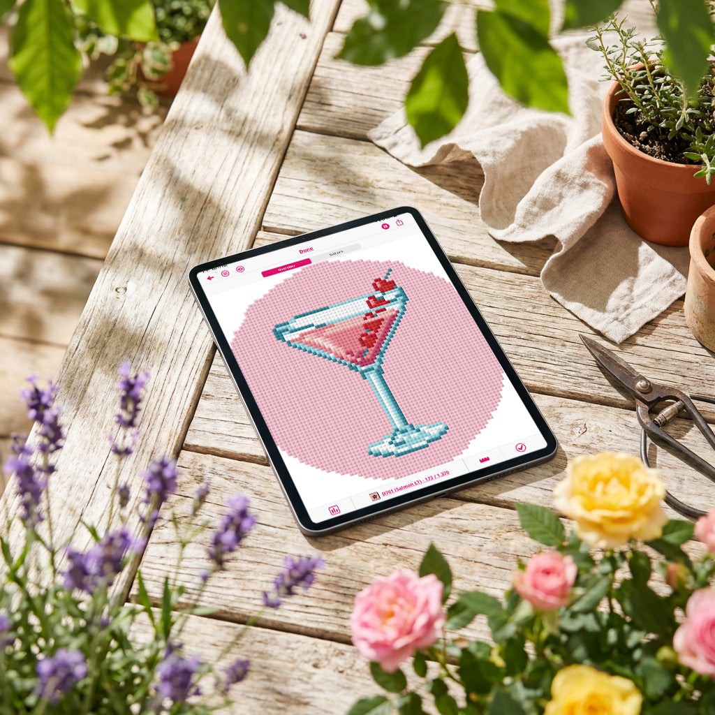 Valentine Martini Needlepoint Pattern