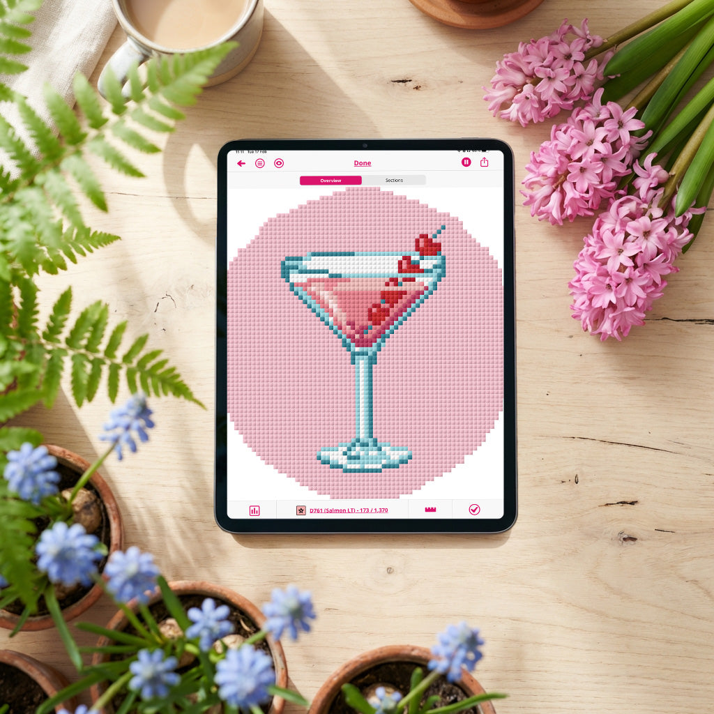 Valentine Martini Needlepoint Pattern