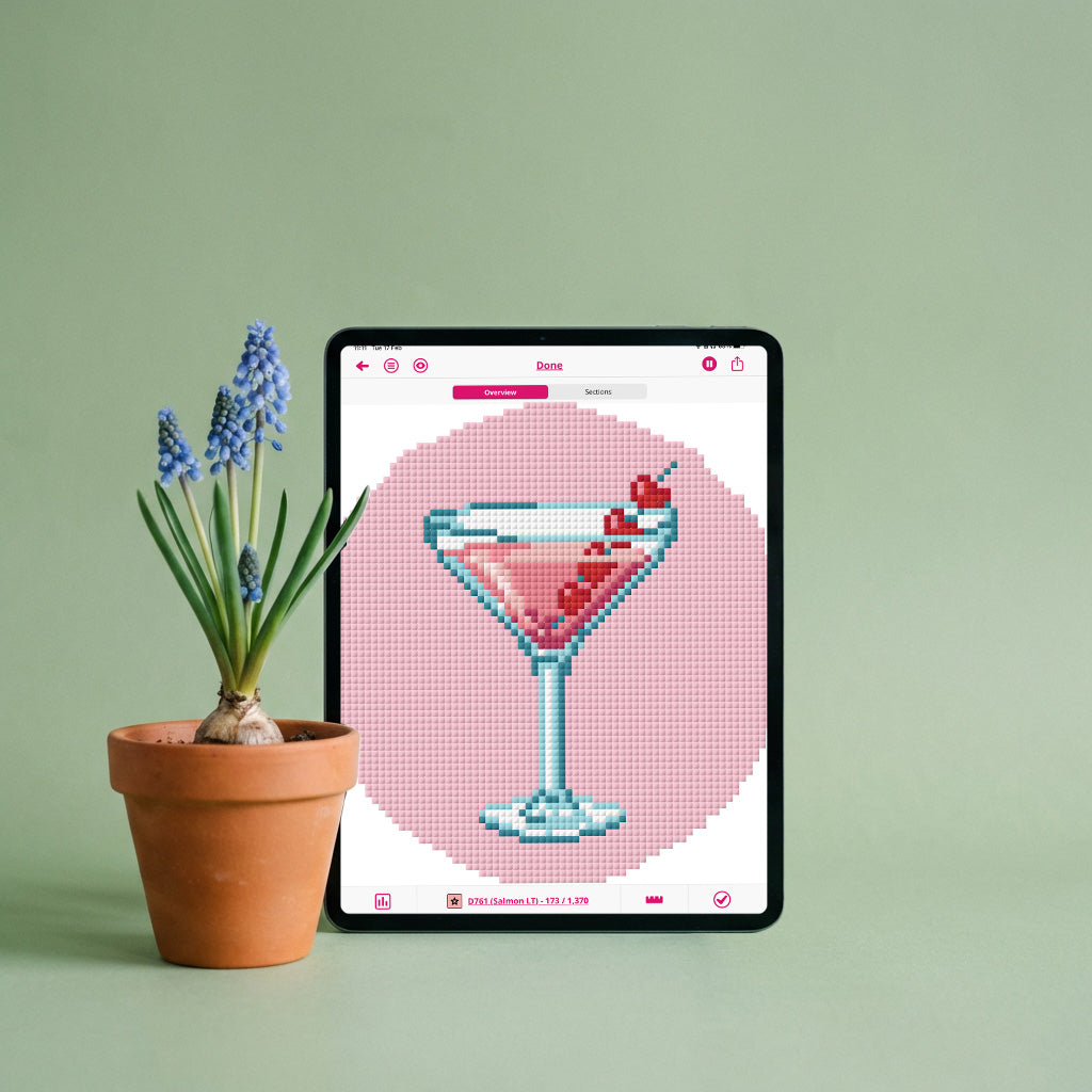 Valentine Martini Needlepoint Pattern