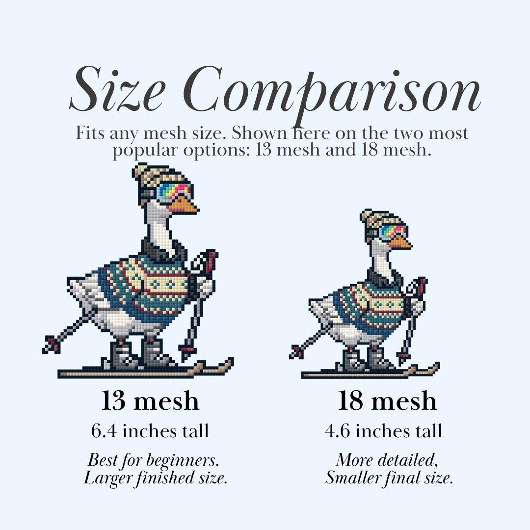Silly Goose Ski Needlepoint Pattern
