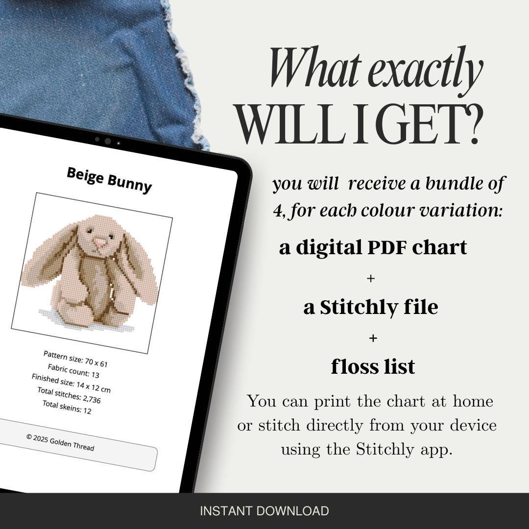 Bunny Needlepoint Chart Bundle