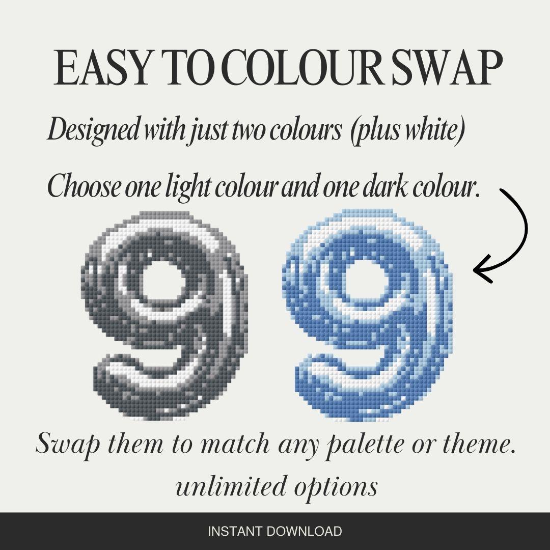 2-Colour Needlepoint Alphabet Chart Bundle