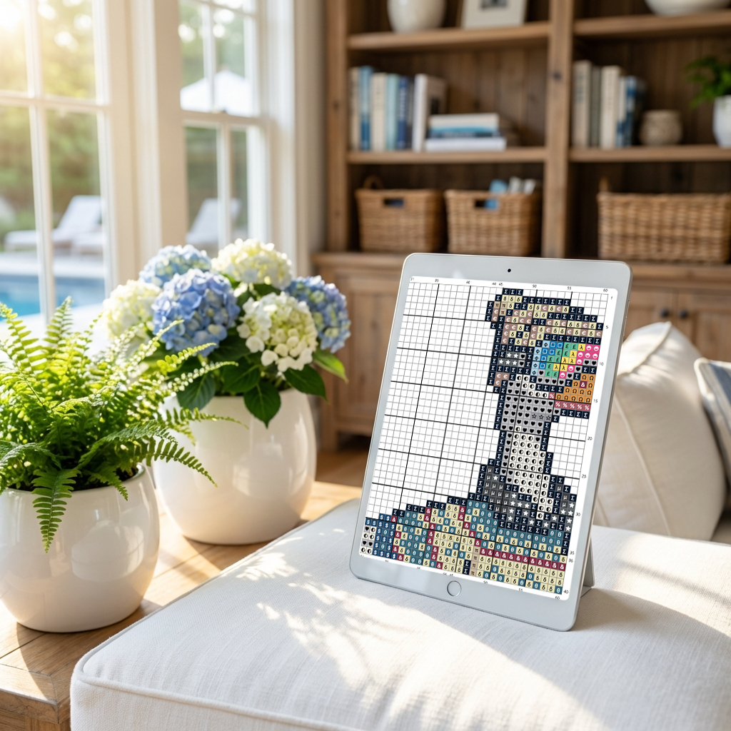 Silly Goose Ski Needlepoint Pattern