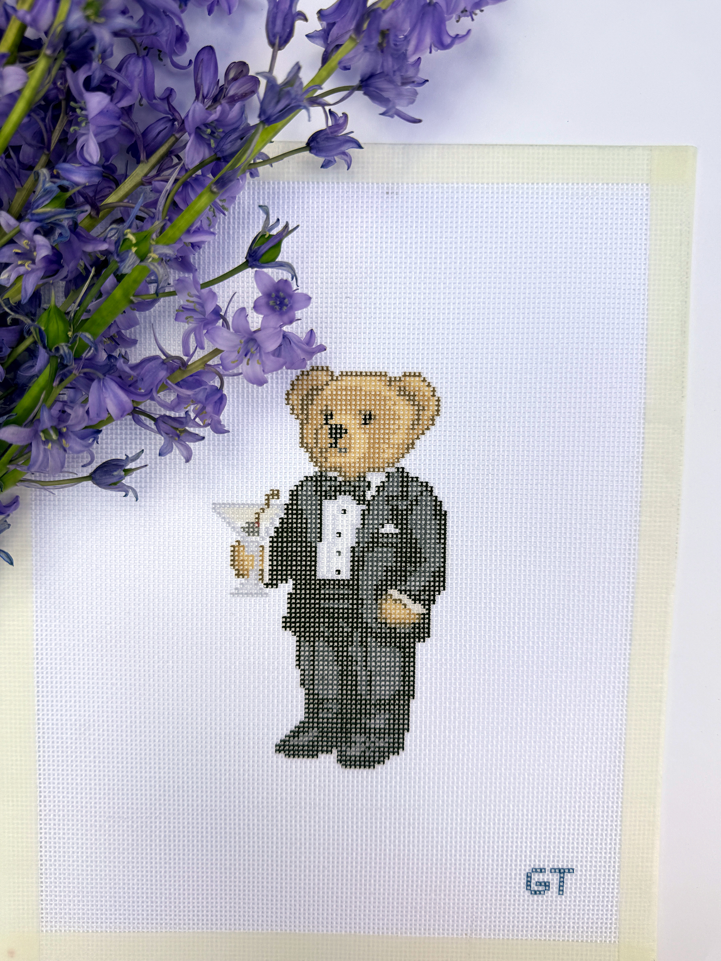 Martini Bear Canvas