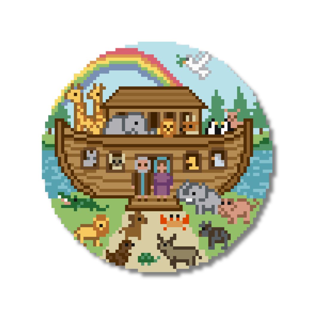 Noah's Ark Ornament Needlepoint Chart