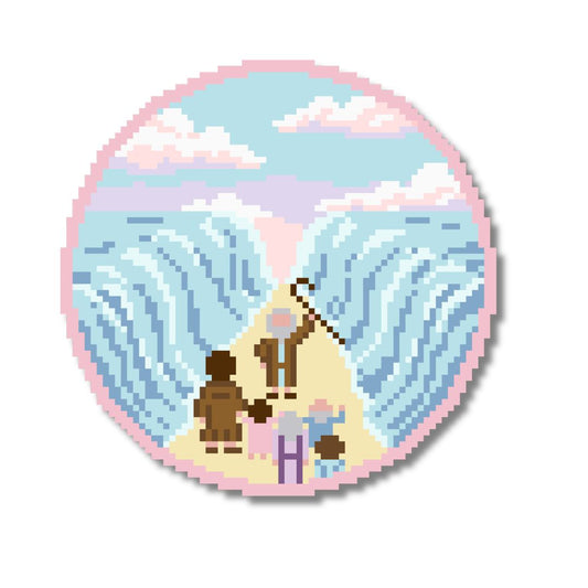 Parting the Seas Needlepoint Chart