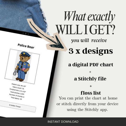 Polo Bear Needlepoint Bundle – 3 Designs