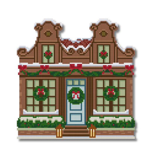 Twin Curves House Needlepoint Chart