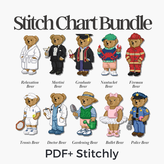 Polo Bear Needlepoint Bundle – 9 Designs