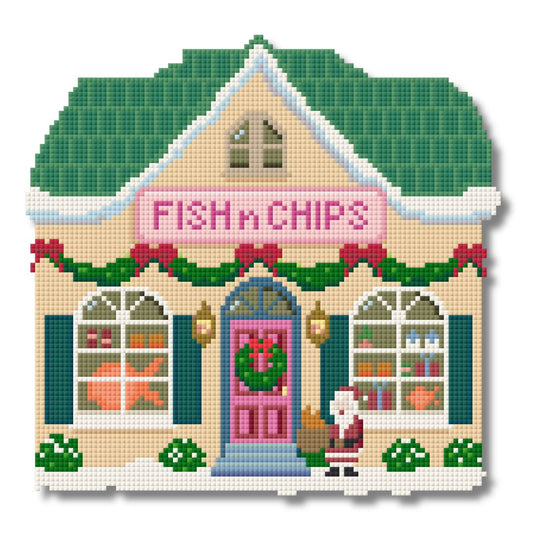 Fish & Chips Needlepoint Pattern