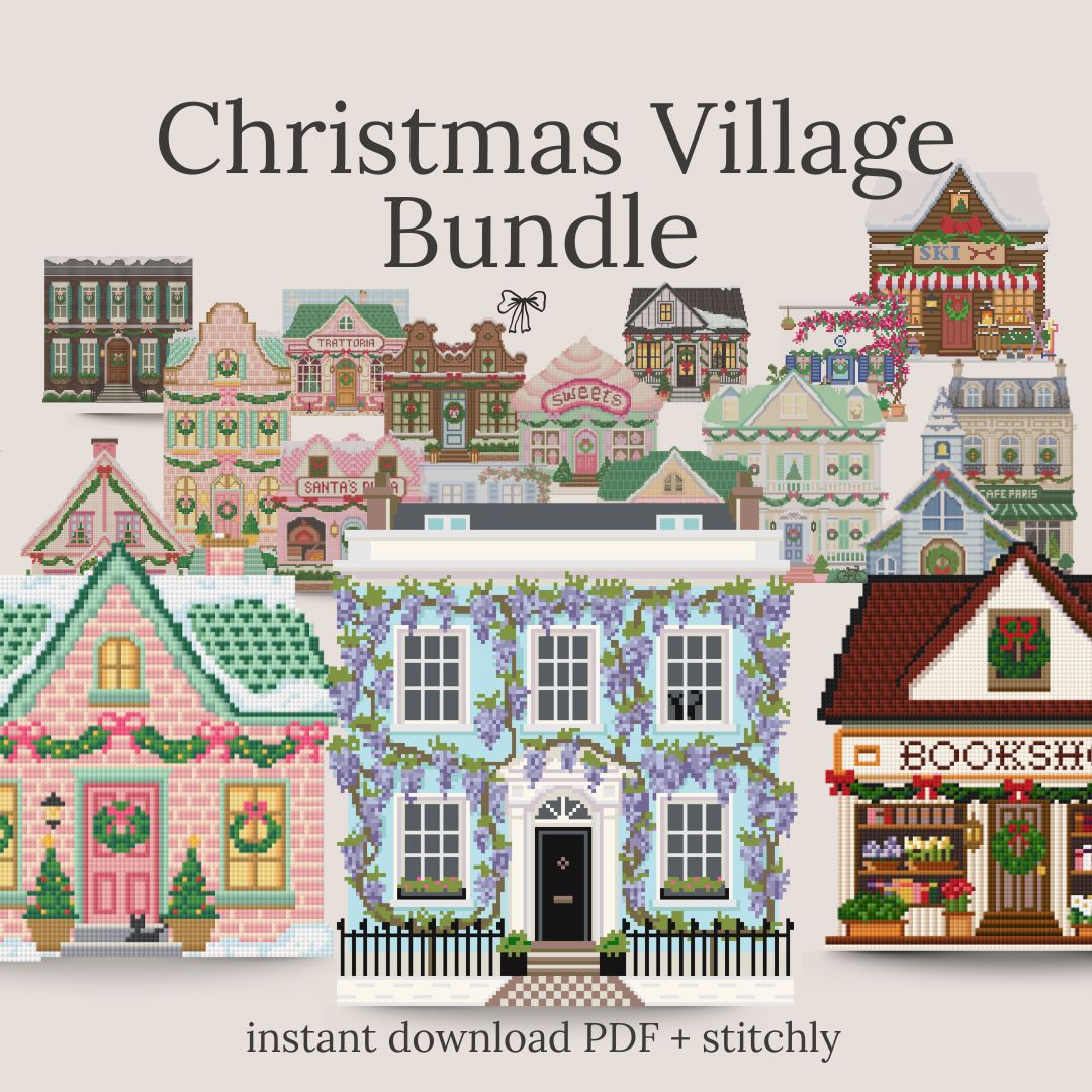 Christmas Village Needlepoint Bundle – 24 House Designs - Knotting Hill