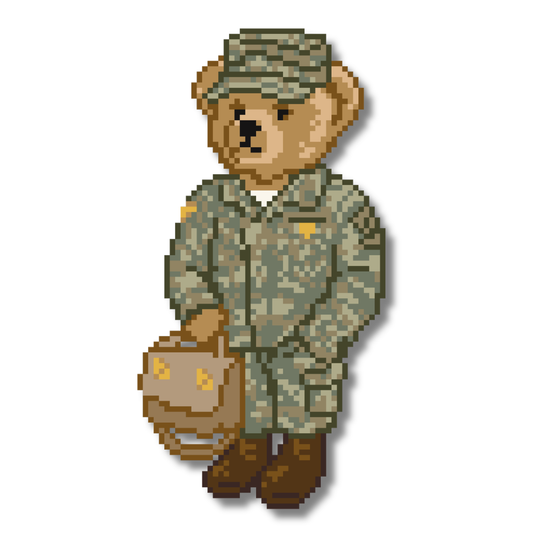 Army Bear Needlepoint Chart