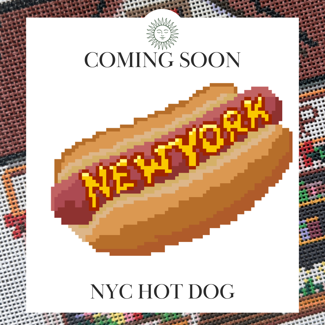 NYC Hot Dog Needlepoint Canvas