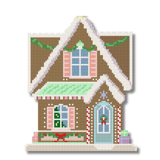 Gingerbread Cottage Needlepoint Village Pattern