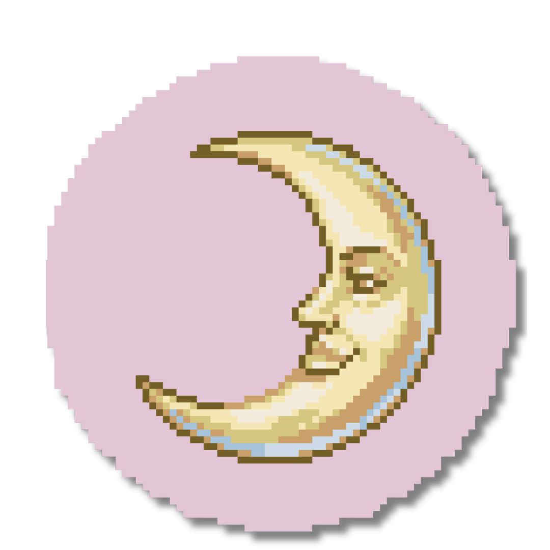 Moon Portrait Needlepoint Pattern
