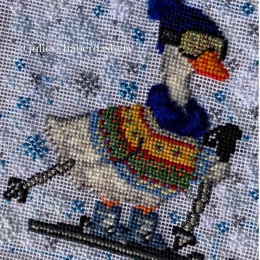 Silly Goose Ski Needlepoint Pattern