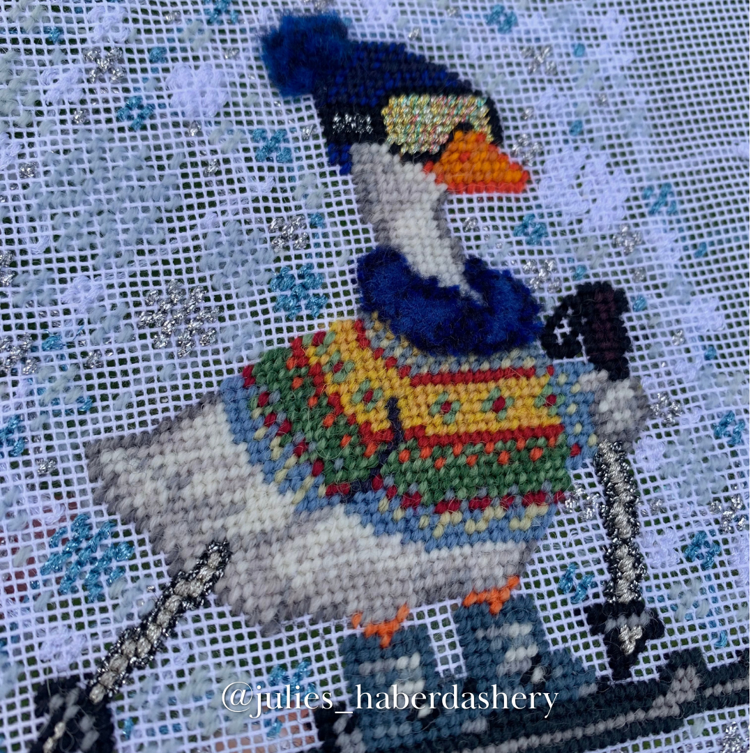 Silly Goose Ski Needlepoint Pattern