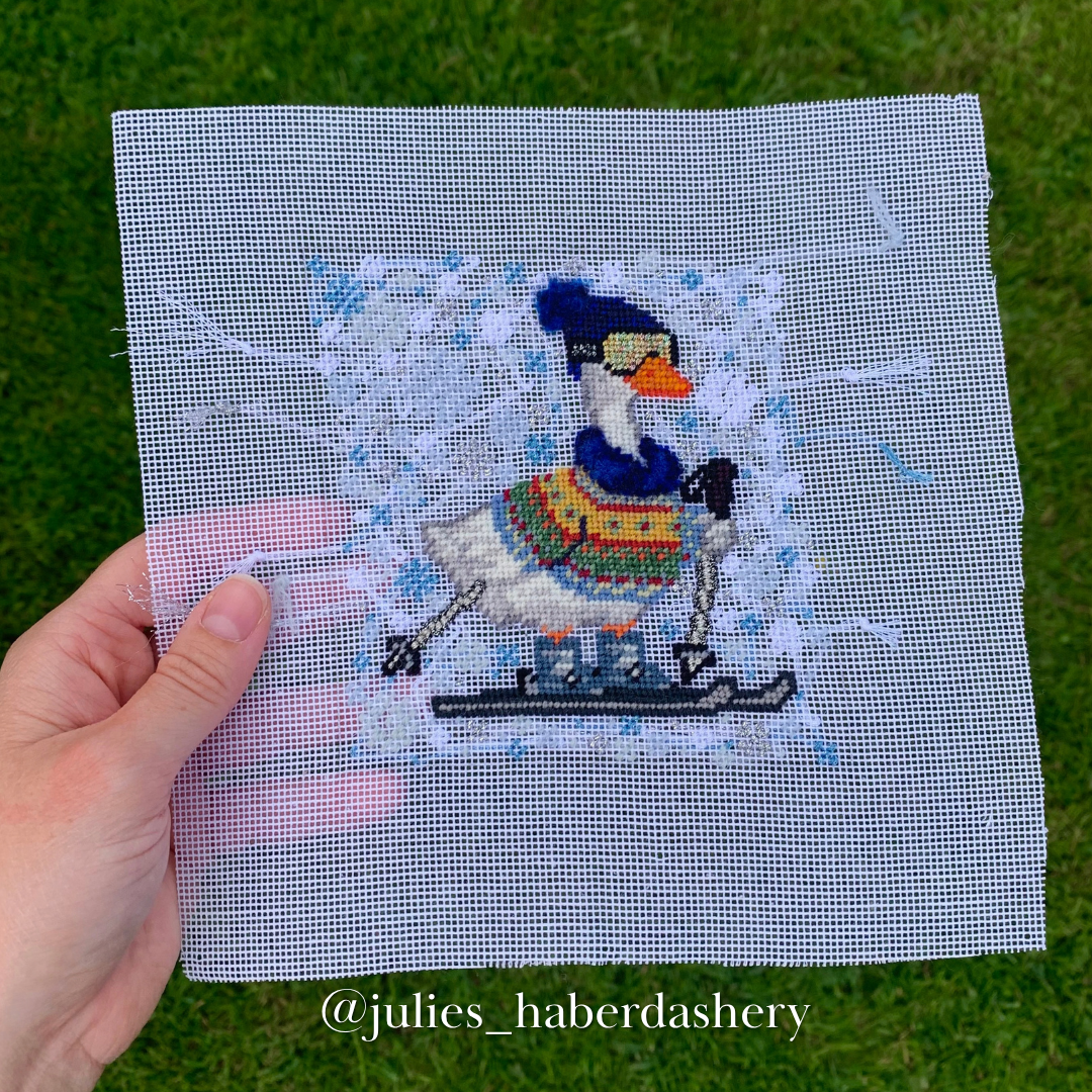 Silly Goose Ski Needlepoint Pattern