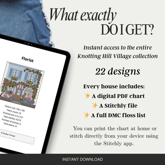 Christmas Village Needlepoint Bundle – 22 House Designs - Knotting Hill