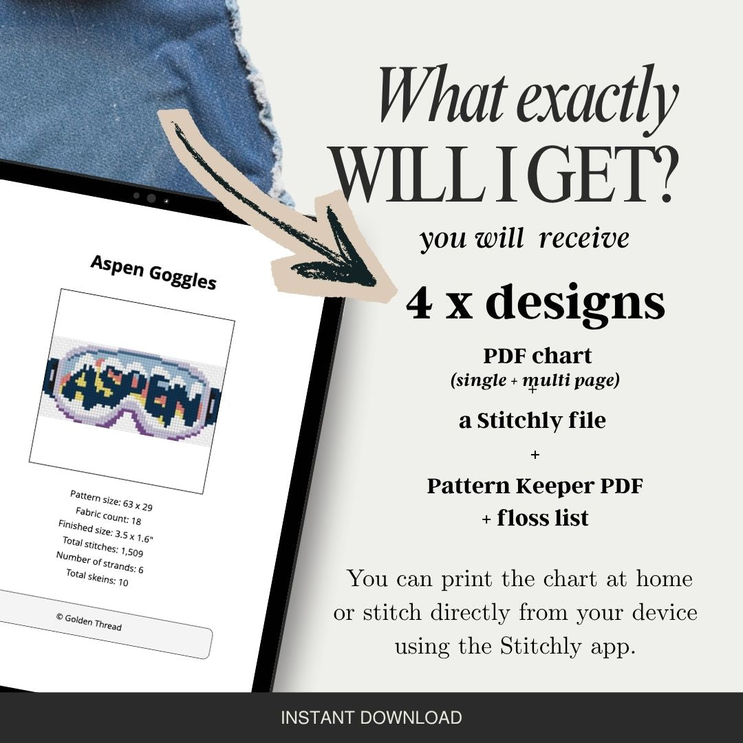 Aspen Ski Goggles Chart Bundle
