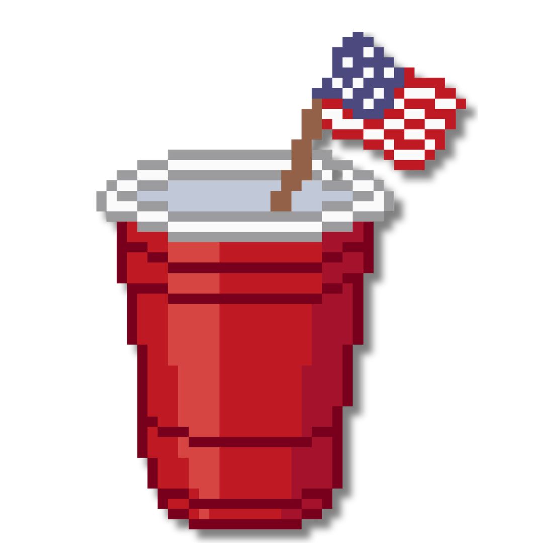 Red Solo Cup USA Needlepoint Pattern