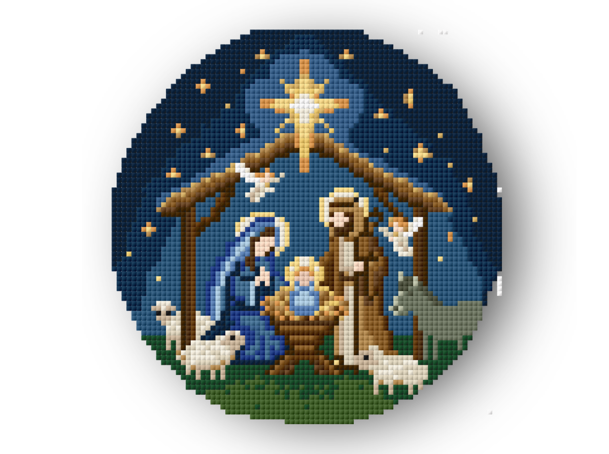 Nativity Ornament Needlepoint Chart
