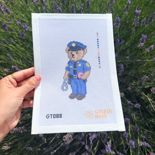 Police Bear Canvas