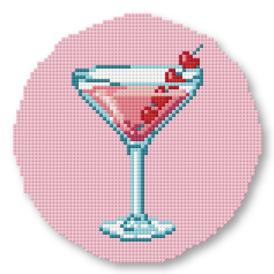 Valentine Martini Needlepoint Pattern