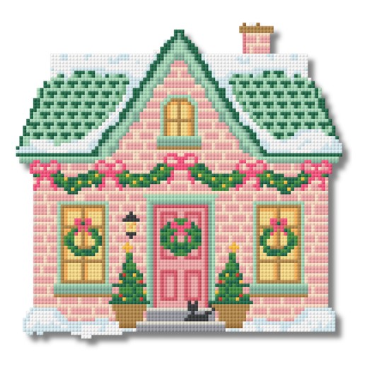 Village Garland Cottage Needlepoint Pattern