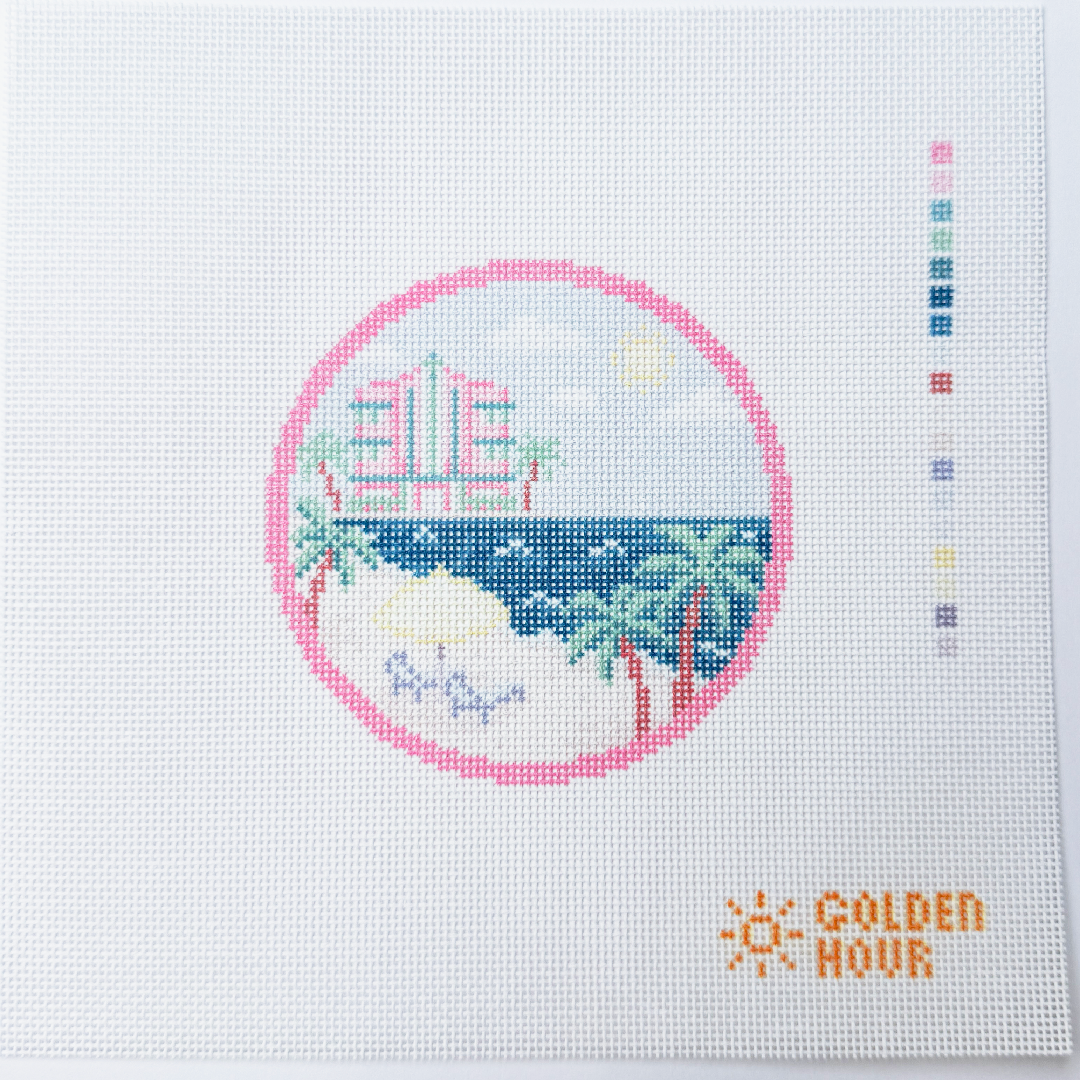 South Beach Medallion Canvas SAMPLE