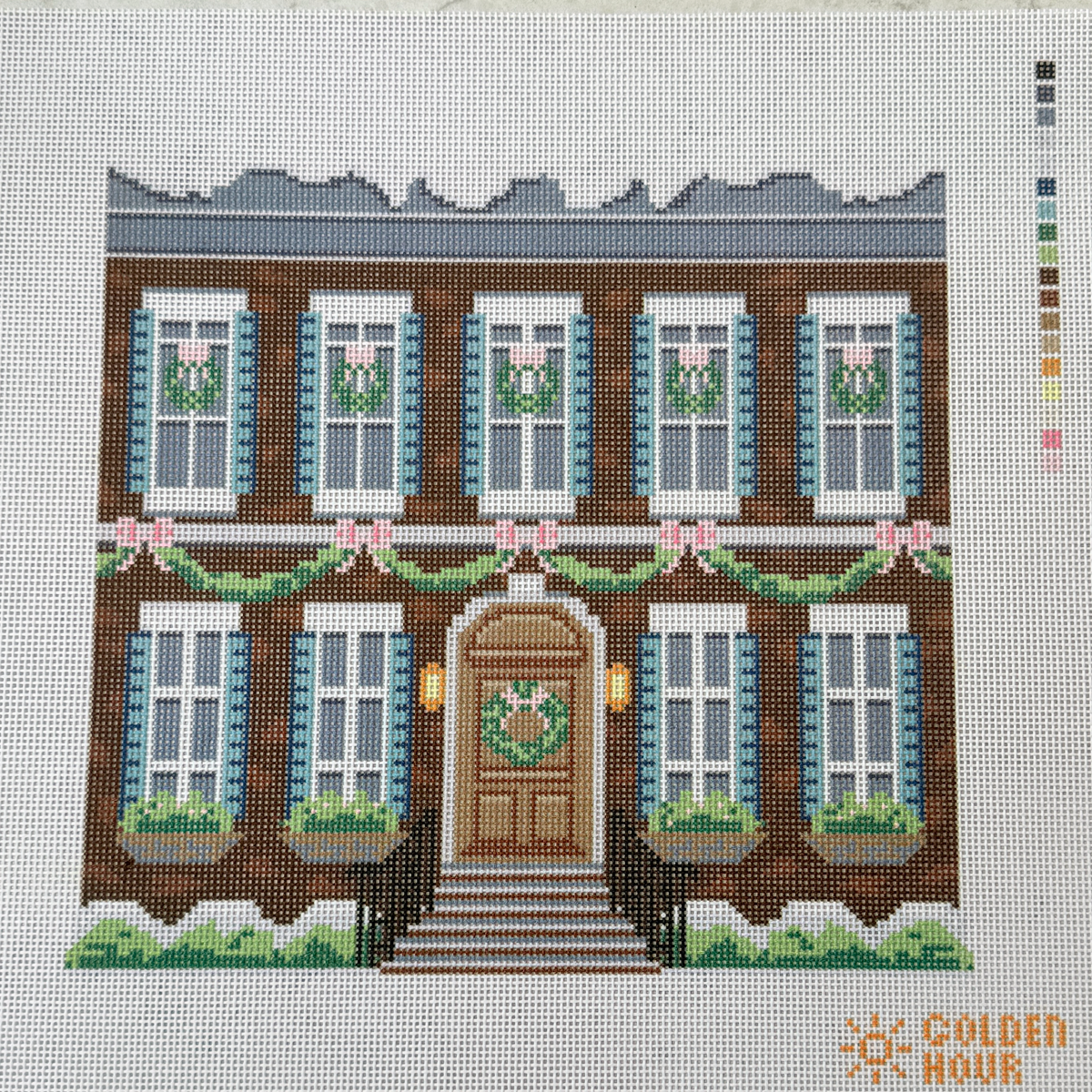 Townhouse Needlepoint Village SAMPLE