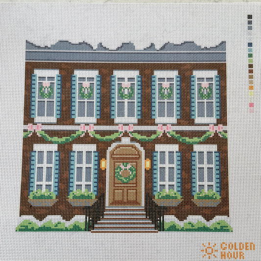 Townhouse Needlepoint Village SAMPLE
